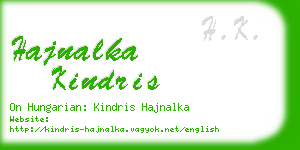 hajnalka kindris business card